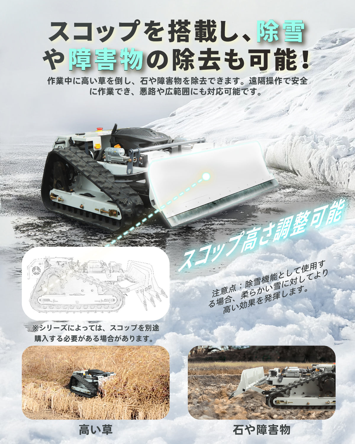 Kareyou ラジコン草刈機 新仕様 ブラシレスモーター付き スロットル遠隔調整可能 リモコン200m操作対応 YE480GS-RT