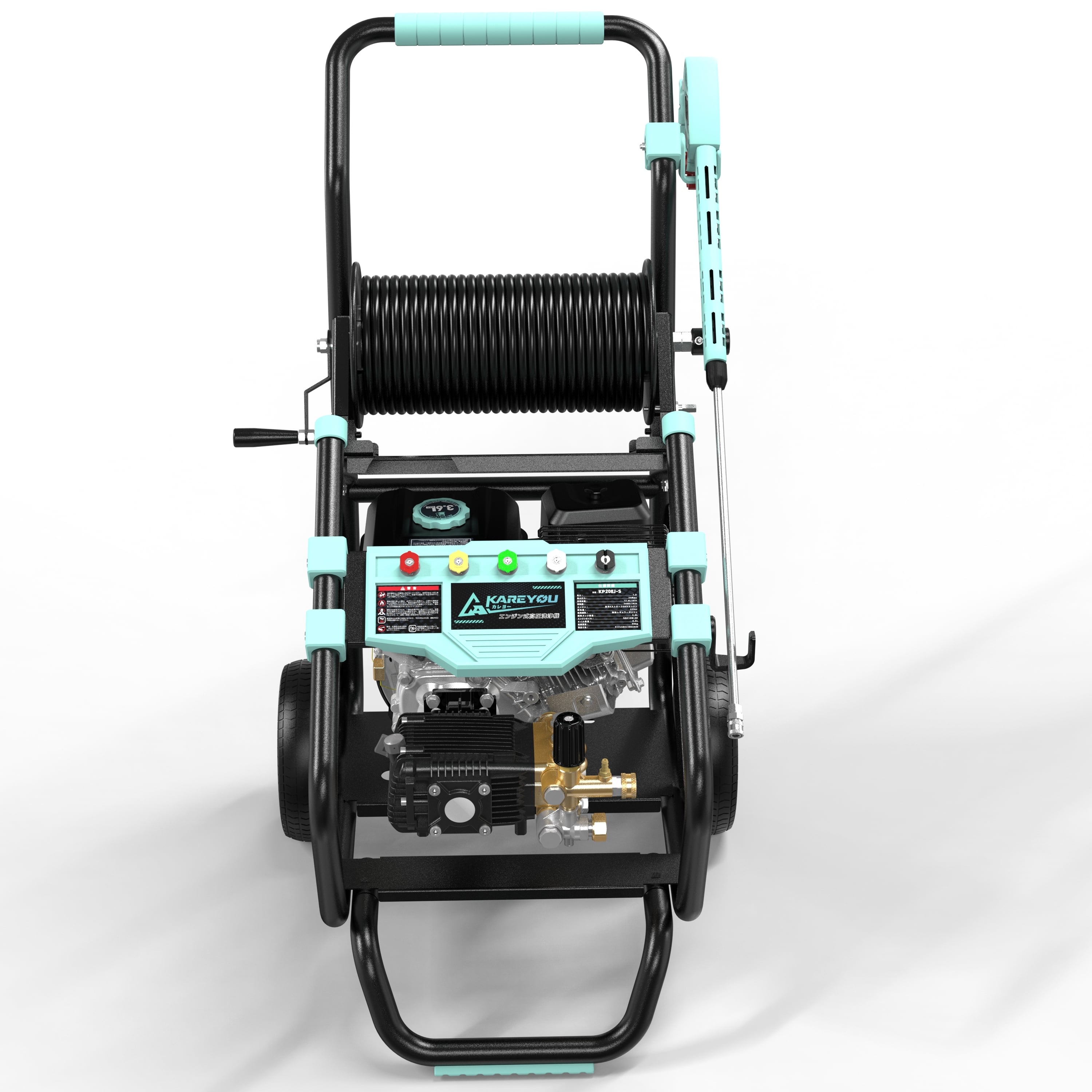 【24MPa高圧洗浄】Kareyou エンジン式高圧洗浄機 12.6L/min 7HP 223cc ガソリン高圧洗浄機 自吸式 農機具洗浄 洗車 外壁洗浄 業務用